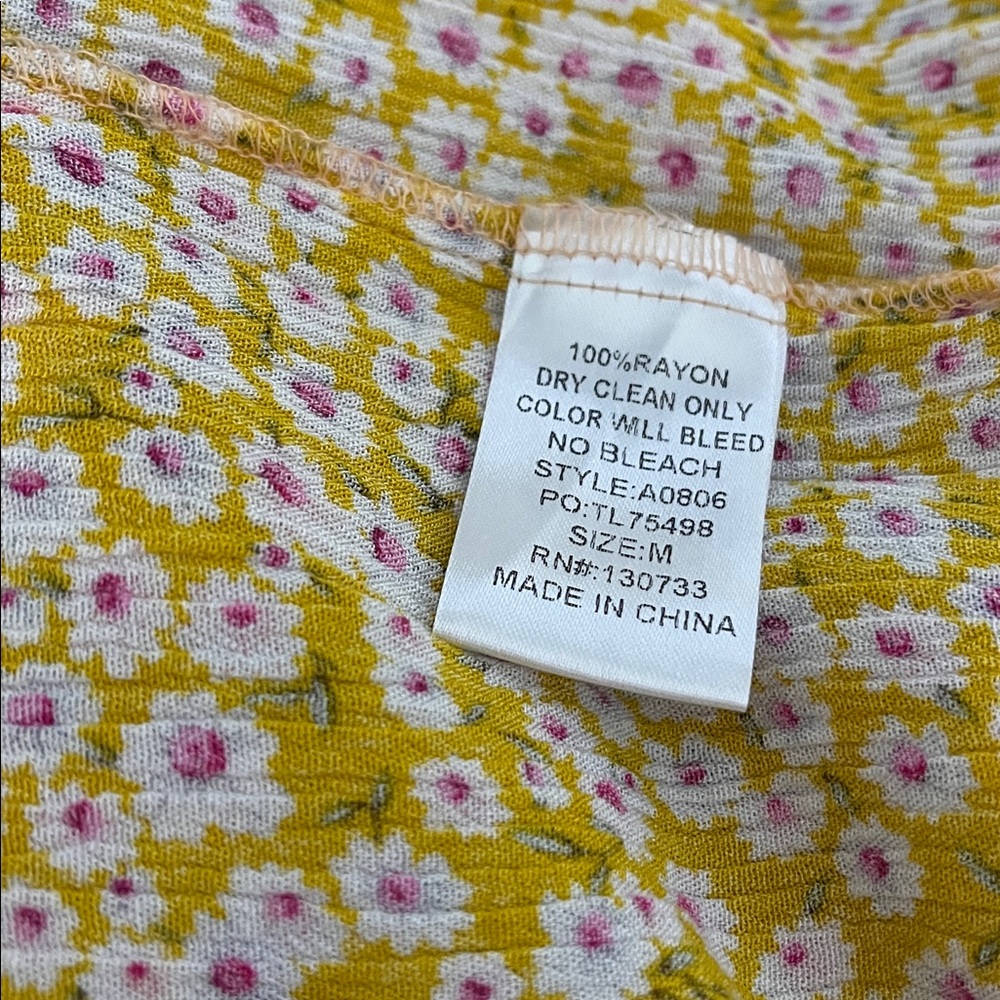 Umgee NWOT Bohemian Tiered Pastel Floral Midi Dress 👗 with Empire Waist - Picture 10 of 10